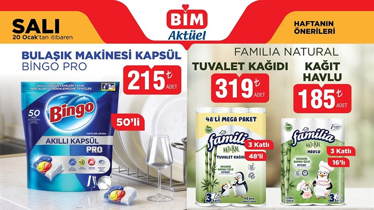 BİM’de Bu Salı 48’li tuvalet kağıdı ve 16’lı kağıt havlu dev indirimde